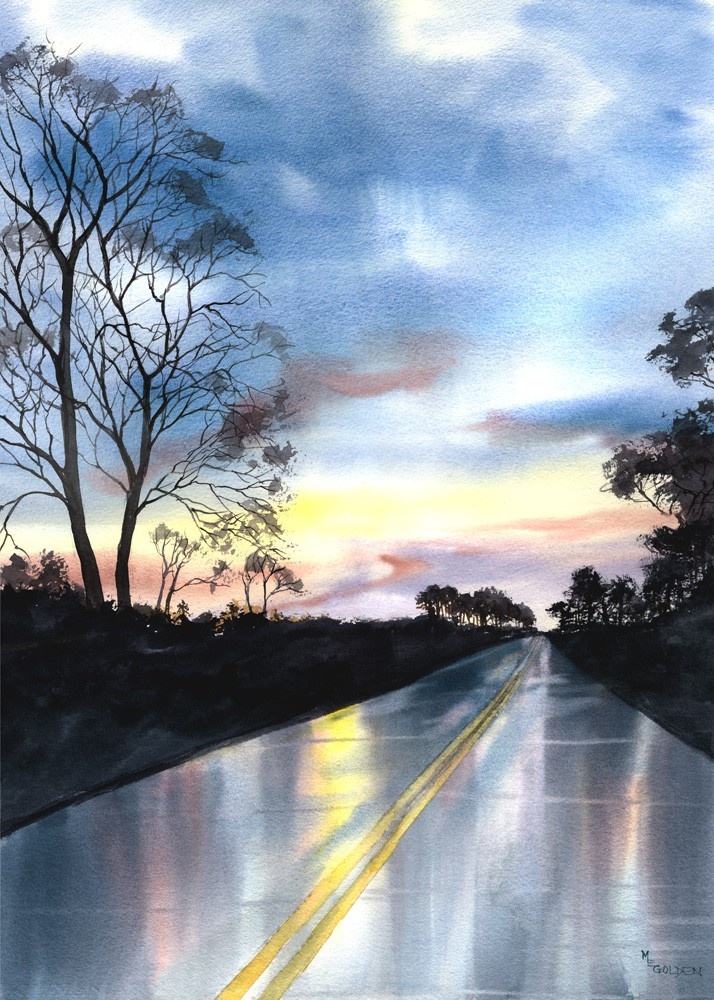 714x1000 96 Best Watercolor Images Watercolor Paintings - Road Watercolor