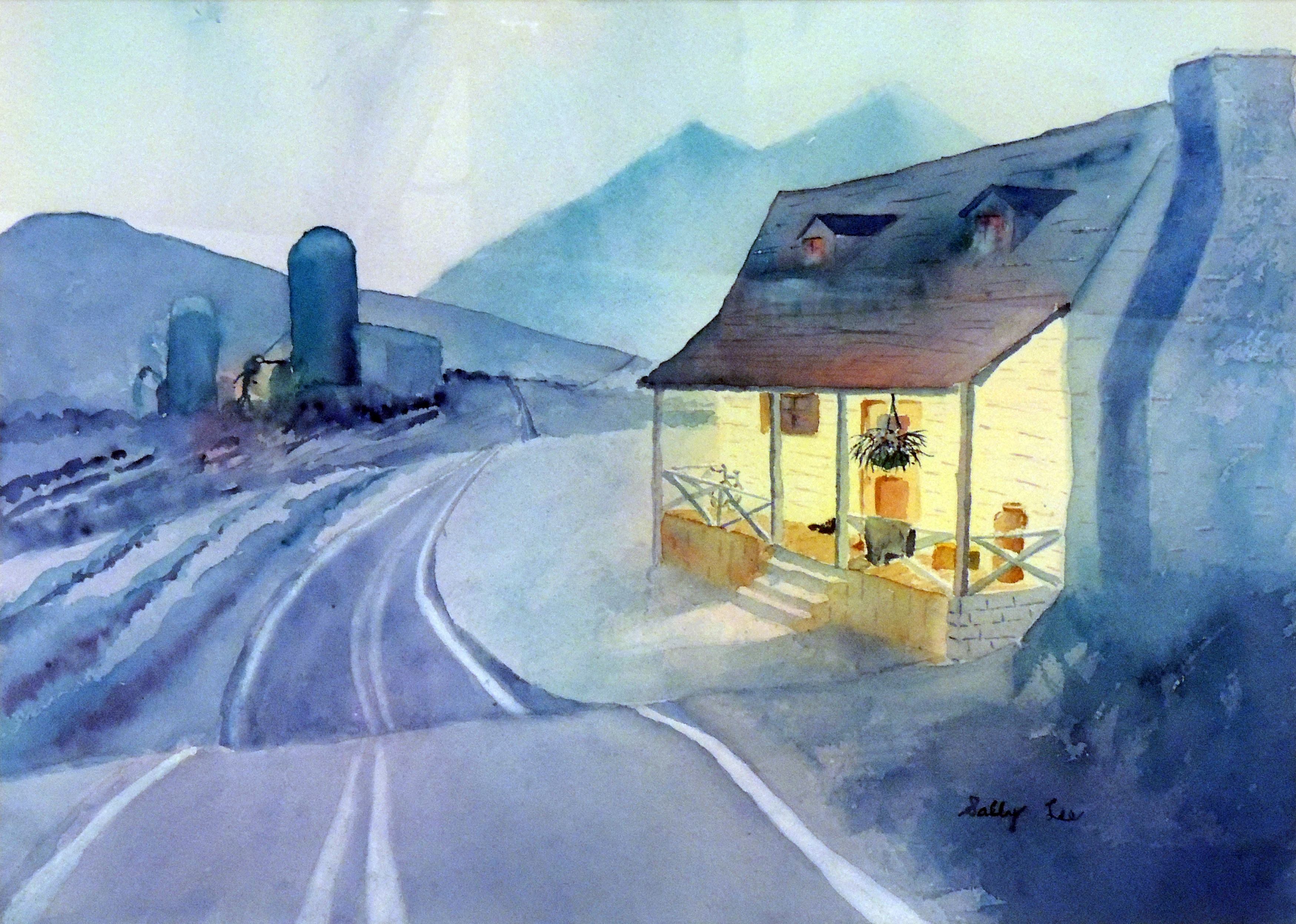 3497x2494 Waterworks Western Ohio Watercolor Society 2017 Exhibition - Road Watercolor