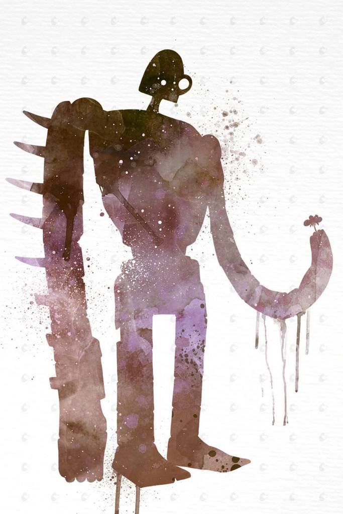 683x1024 Mixed Media Watercolor Tagged Castle In The Sky - Robot Watercolor