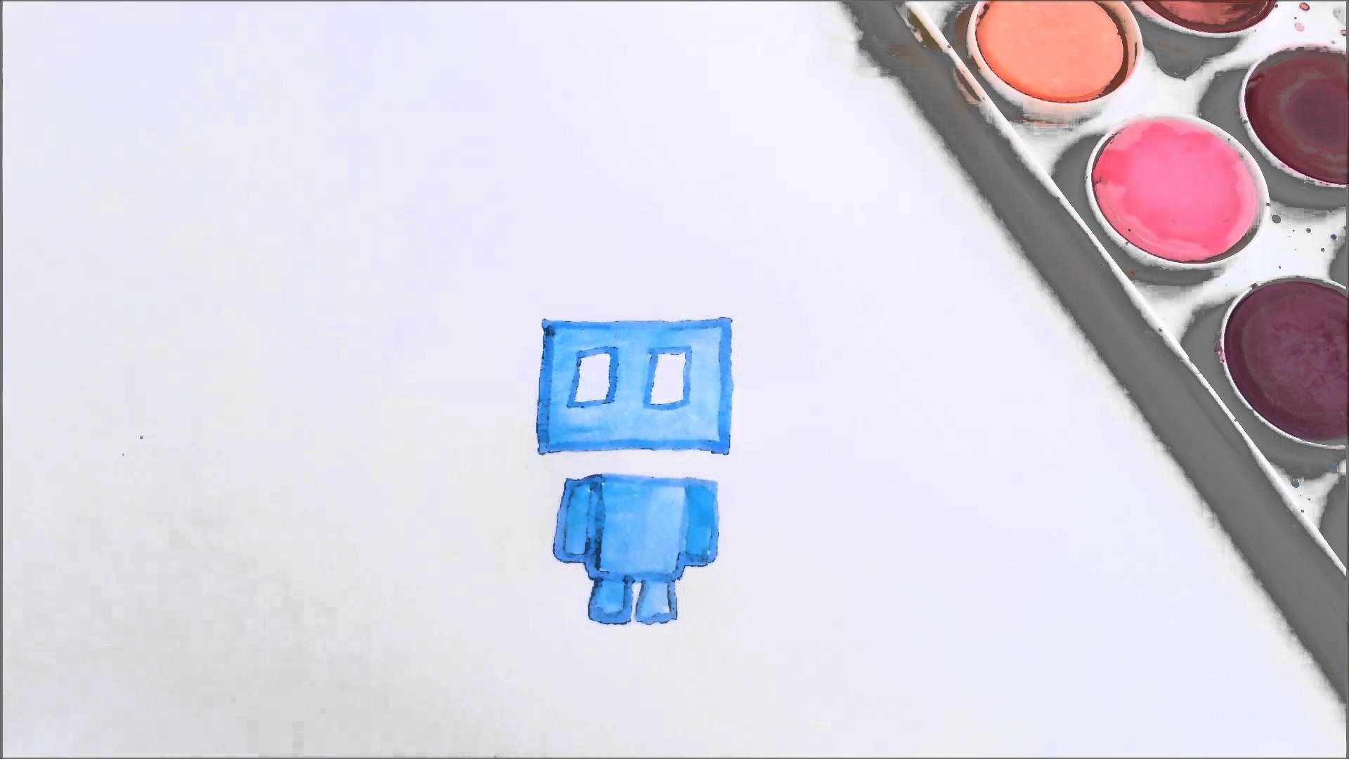 1920x1080 Watercolor Robot Tutorial - Robot Watercolor