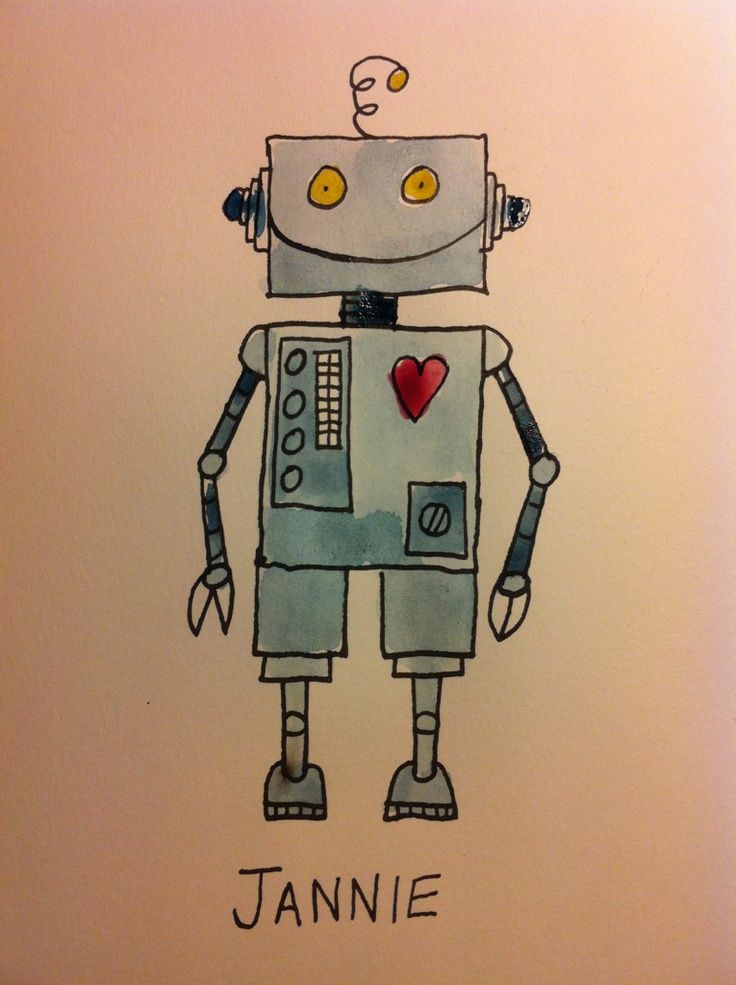 736x985 Robot Watercolor Art In 2018 Robot, Watercolor And - Robot Watercolor