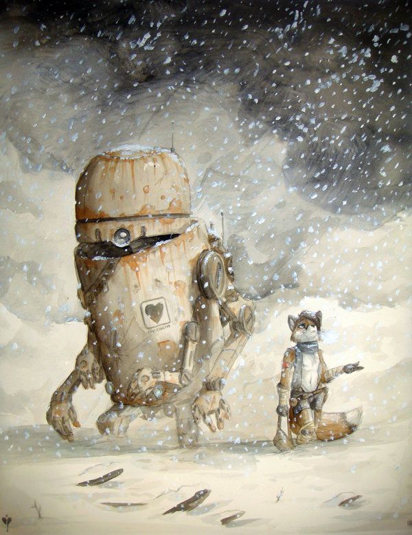 600x778 Japanese Snowplow Robot Is Awesome Robot, Watercolor And Artist - Robot Watercolor