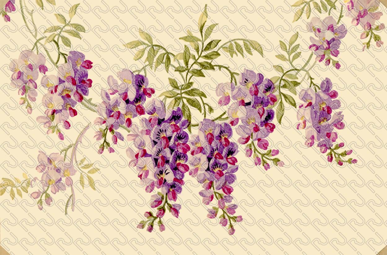1249x823 Wisteria Romantic Watercolor Painting (9130) - Romantic Watercolor