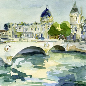 300x300 Romantic Paris Paintings Fine Art America - Romantic Watercolor Paintings