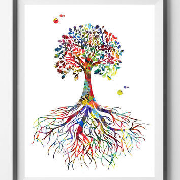 354x354 Shop Tree Roots Decoration On Wanelo - Roots Watercolor