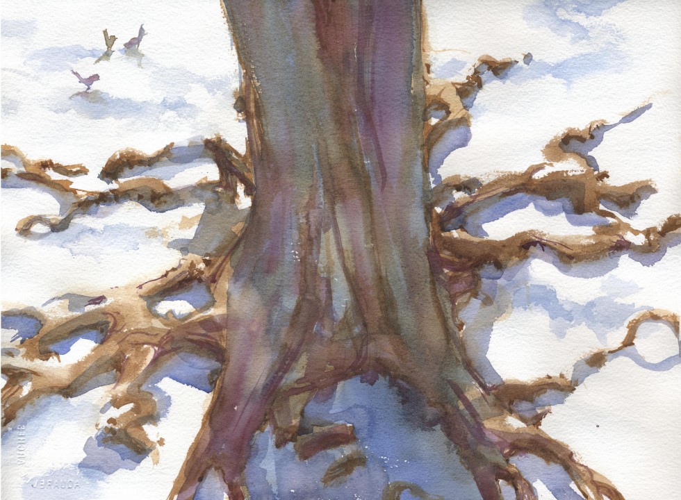 980x720 Winter Gary Tucker Watercolorist - Roots Watercolor