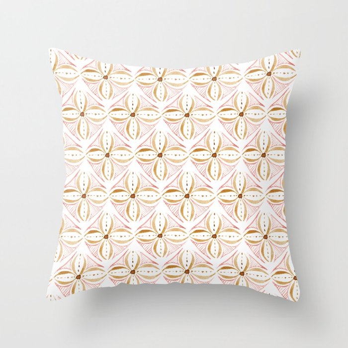 700x700 Rose Gold Watercolor Tile Throw Pillow By Byrewilde Society6 - Rose Gold Watercolor