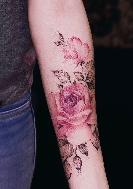 Rose Tattoo Watercolor at PaintingValley.com | Explore collection of ...