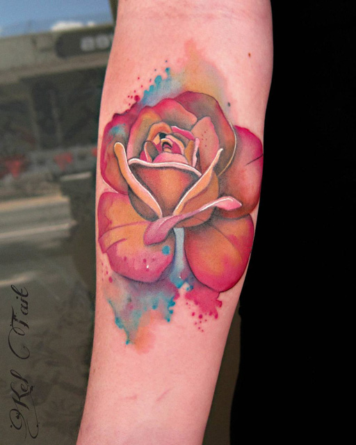 512x640 Watercolor Rose Tattoo Best Tattoo Ideas Gallery - Rose Tattoo Watercolor