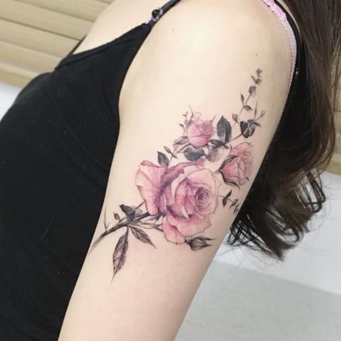 480x480 36 Beautiful Rose Tattoo Ideas For Everyone - Rose Tattoo Watercolor