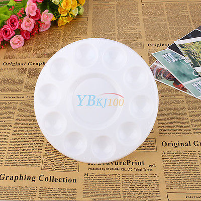 400x400 Professional 10 Well Round Artist Watercolor Paint Mixing Palette - Round Watercolor Palette