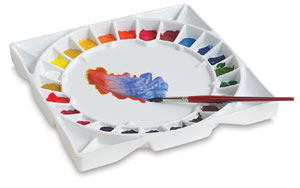 300x188 Stephen Quiller Porcelain Palette - Round Watercolor Palette