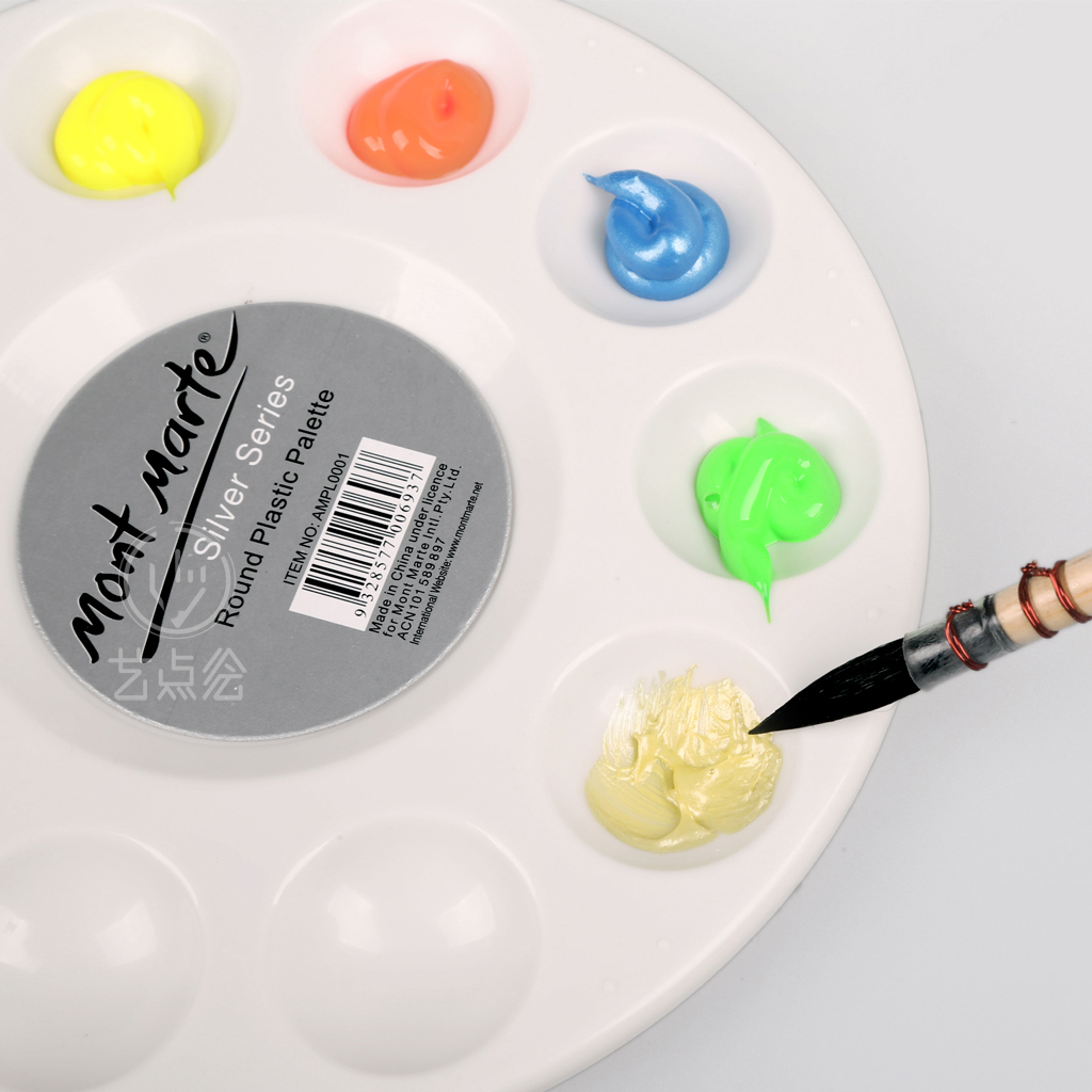 1024x1024 Usd 4.71] Montmartre 10 Hole Plastic Palette Oil Painting Round - Round Watercolor Palette