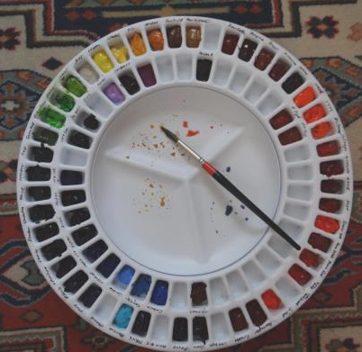 402x391 Palettes - Round Watercolor Palette