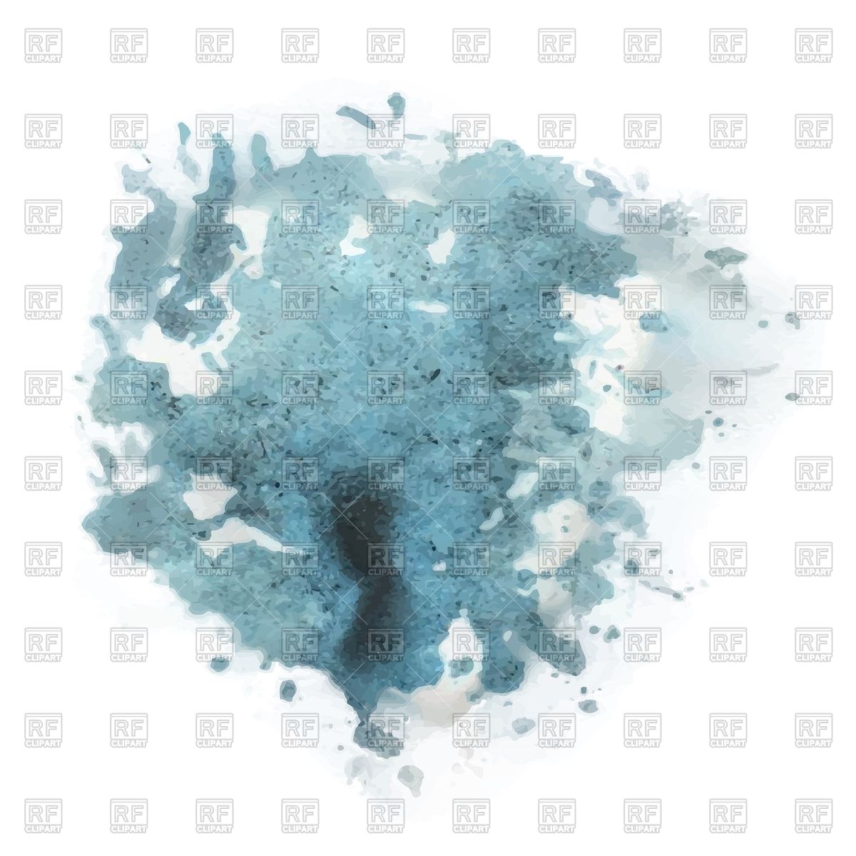 1200x1200 Gray Watercolor Blot On White Background Vector Image Vector - Royalty Free Watercolor