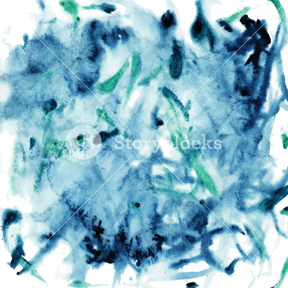 1000x1000 Vector Watercolor Texture. Blue Grunge Paper Template. Water. Wet - Royalty Free Watercolor Texture