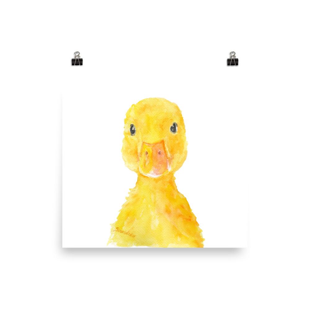 1000x1000 Baby Duck Watercolor Duckling Susan Windsor - Rubber Duck Watercolor