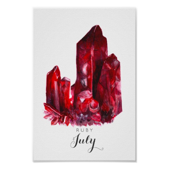 540x540 July Birthstone - Ruby Watercolor
