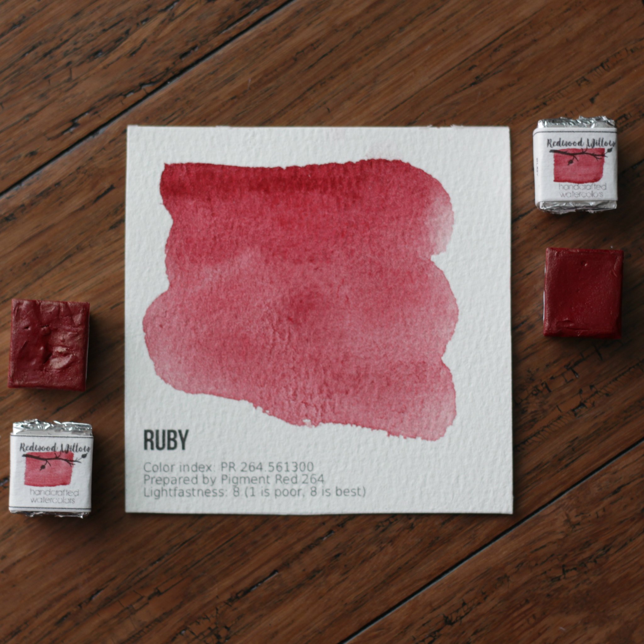 2048x2048 Ruby Watercolor Half Pan - Ruby Watercolor