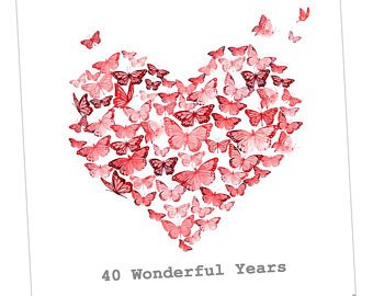 340x270 Ruby Watercolor Card Etsy - Ruby Watercolor