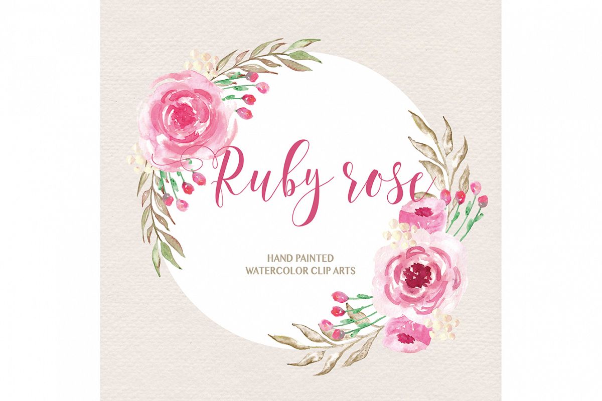 1200x800 Watercolor Ruby Rose Clip Arts - Ruby Watercolor