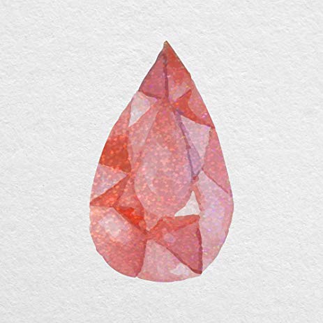 463x463 Garnet Ruby Watercolor Gem - Ruby Watercolor