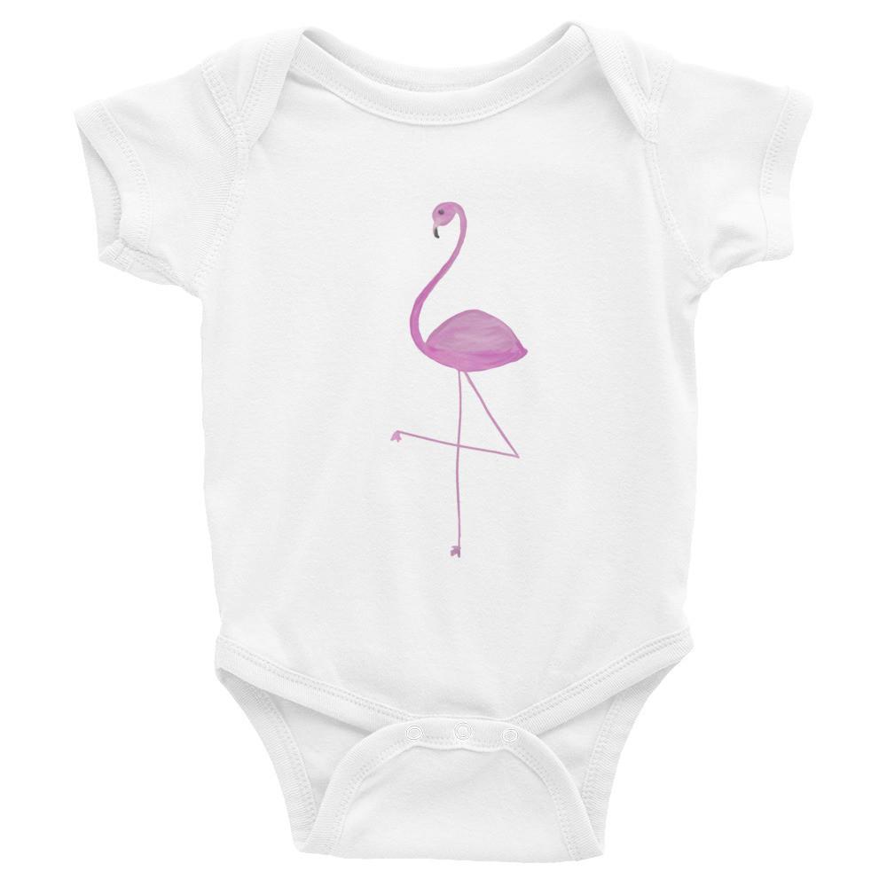1000x1000 Cricket + Ruby Flamingo Watercolor Onesie - Ruby Watercolor