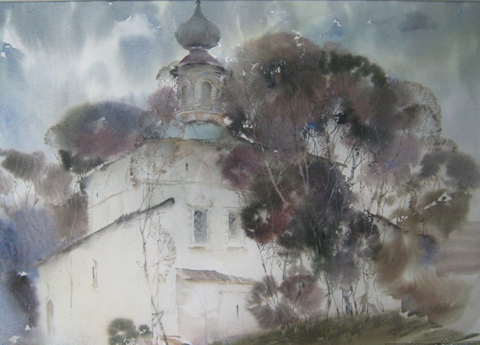 700x503 Still Watercolor Painting Of Russian Painter Glory Korobeinikov - Russian Watercolor