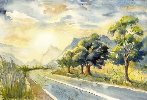 500x340 Watercolor Painting By Russian Artist Marianna Fedorova - Russian Watercolor Paints