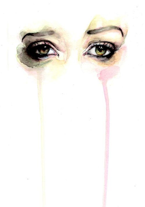 500x711 Sad Watercolor Paintings - Sad Watercolor