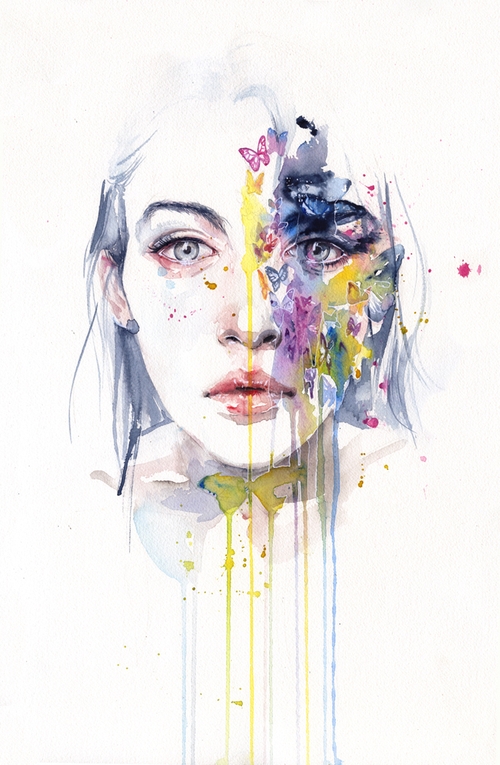 500x765 Design Stack A Blog About Art, Design And Architecture - Sad Watercolor Paintings