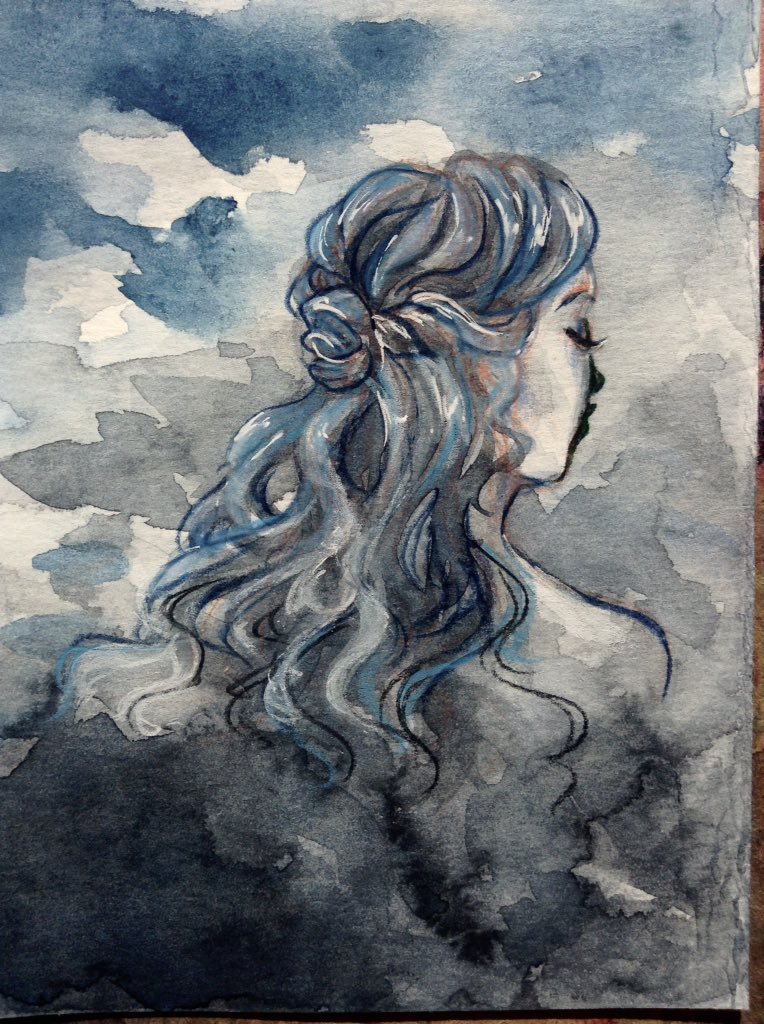 764x1024 Mr. Quackers (Ak) On Twitter Sad Cloud - Sad Watercolor Paintings