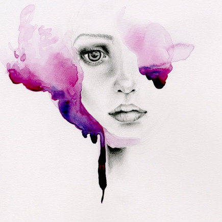 Sad Watercolor Paintings at PaintingValley.com | Explore collection of ...