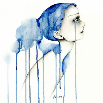 354x354 Shop Sad Paintings On Wanelo - Sad Watercolor Paintings