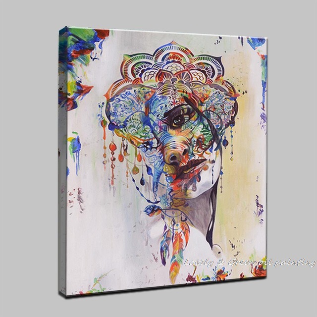 640x640 Buy New !! Printed And Hand Painting Beauty Girl - Sad Watercolor Paintings