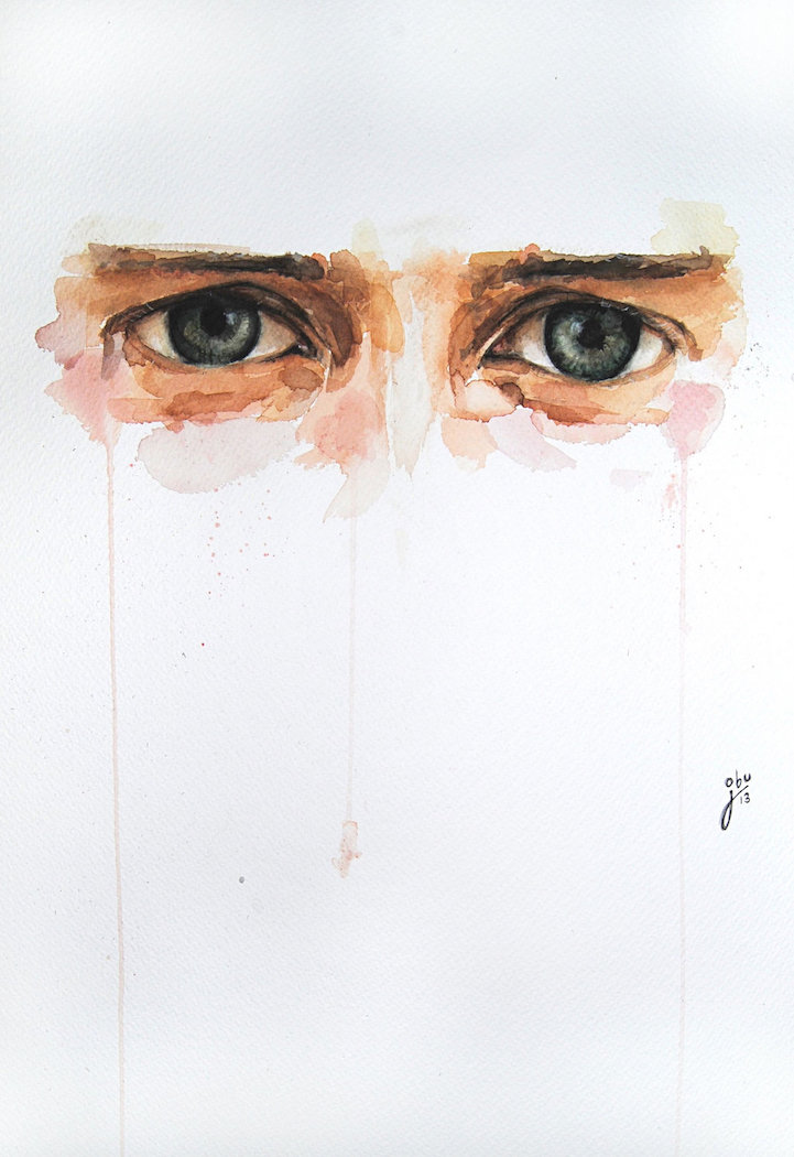 721x1050 Alluring Watercolor Paintings Prove That Eyes Are Windows To The Soul - Sad Watercolor Paintings