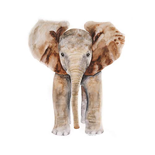 500x500 Baby Elephant Watercolor, Safari Animal Nursery Print - Safari Watercolor