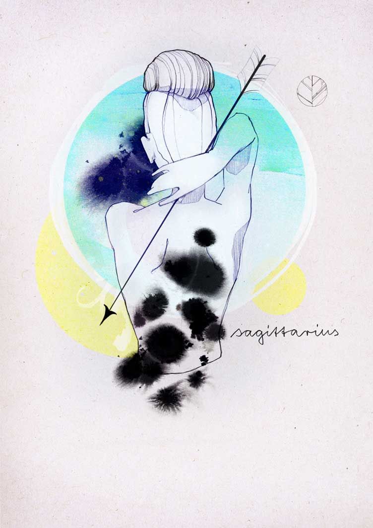 752x1063 Sagittarius - Sagittarius Watercolor