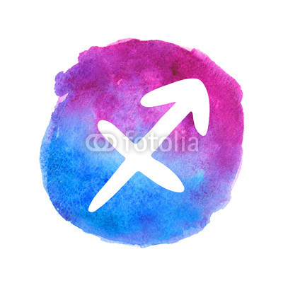 400x400 Sagittarius Sign On Watercolor Background Buy Photos Ap Images - Sagittarius Watercolor