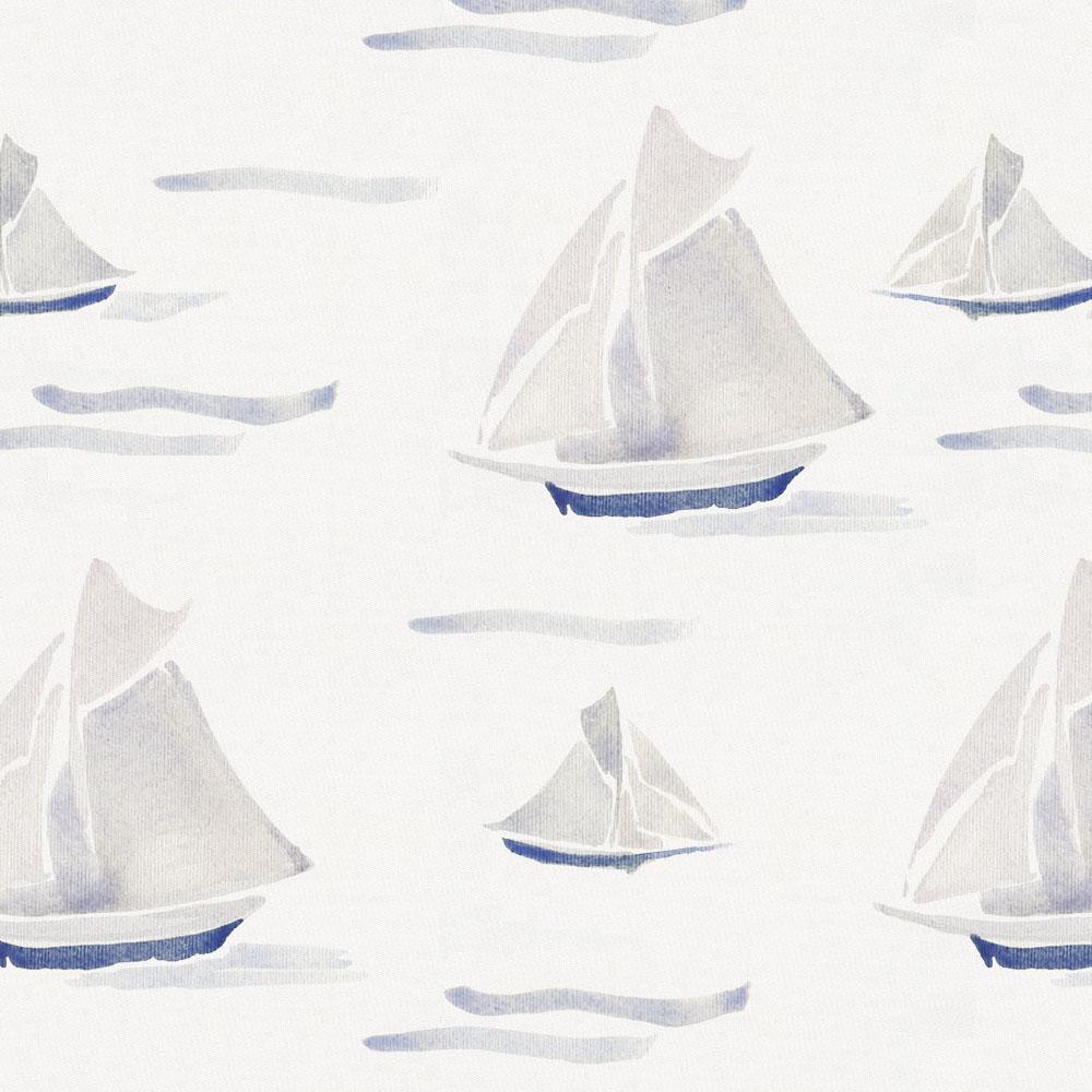1000x1000 Watercolor Sailboats Fabric By The Yard Navy Fabric Carousel - Sailboat Watercolor