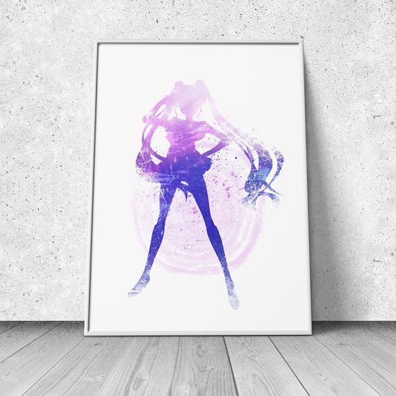 570x570 Sailor Moon Print, Usagi Tsukino, Watercolor Illustration, Giclee - Sailor Moon Watercolor