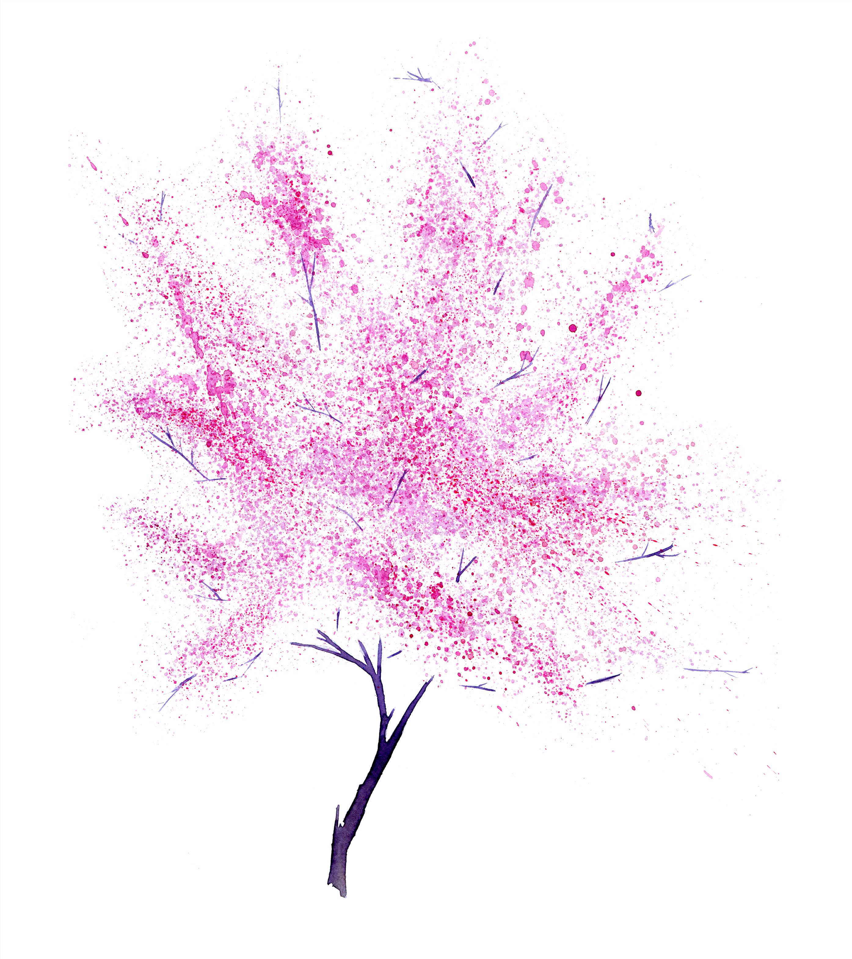 2790x3139 Sakura Tree In Watercolor My Watercolor Art - Sakura Tree Watercolor