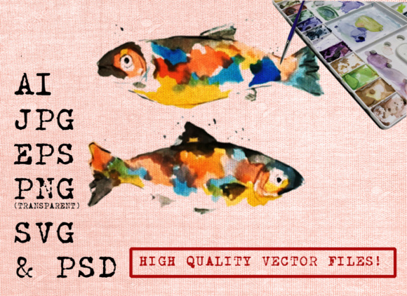 580x422 Salmon Watercolor Graphic By Ambar Art - Salmon Watercolor