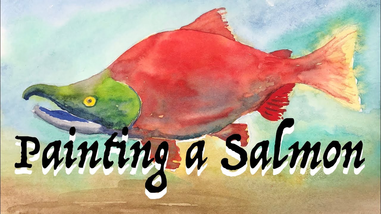 1280x720 How To Paint A Fish In Watercolor Salmon How To Tutorial - Salmon Watercolor