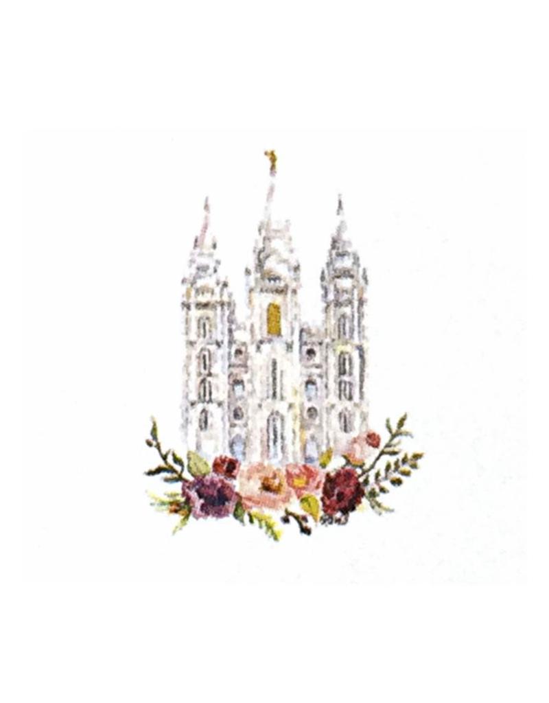 800x1024 Salt Lake City Lds Temple Watercolor Greeting Card - Salt Lake Temple Watercolor