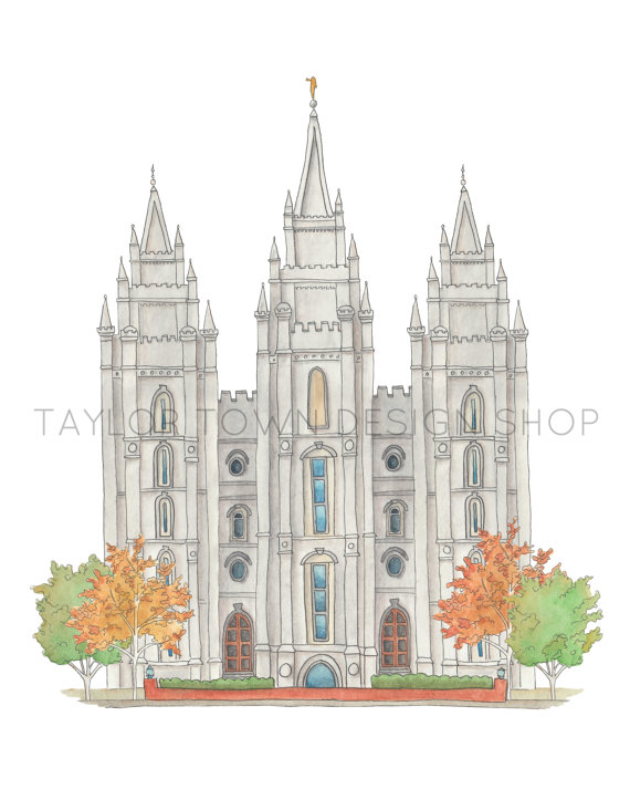 Salt Lake Temple Watercolor at PaintingValley.com | Explore collection ...