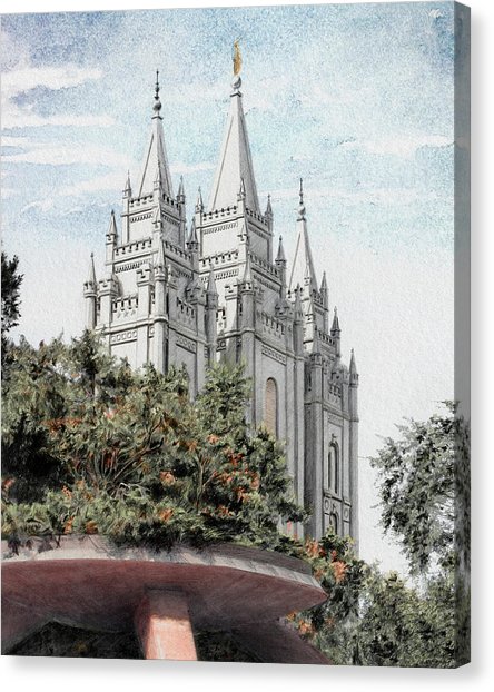 444x622 Salt Lake Temple - Salt Lake Temple Watercolor
