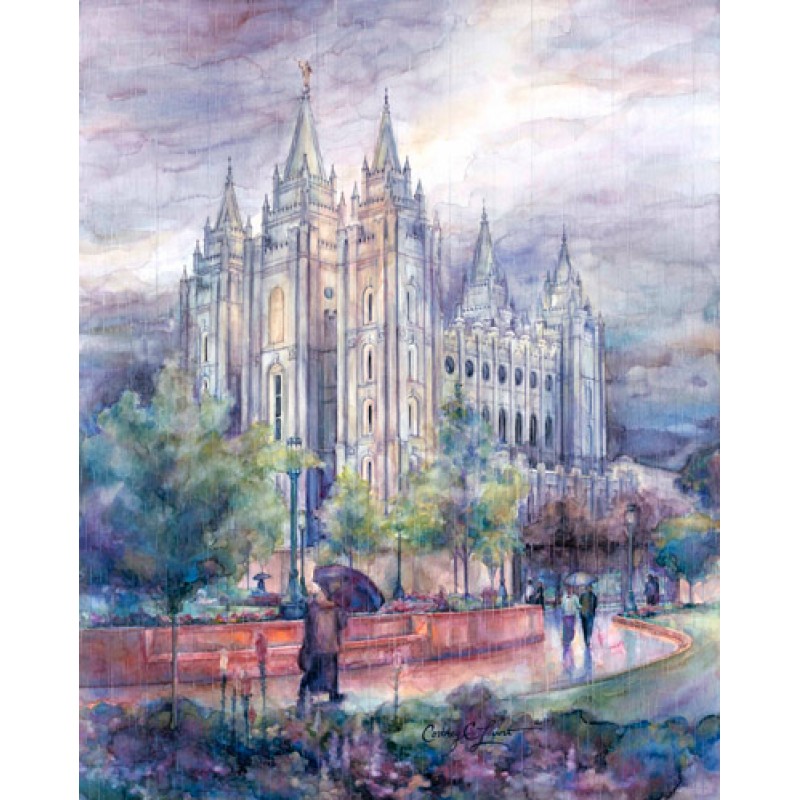 800x800 Salt Lake Temple Watercolor - Salt Lake Temple Watercolor