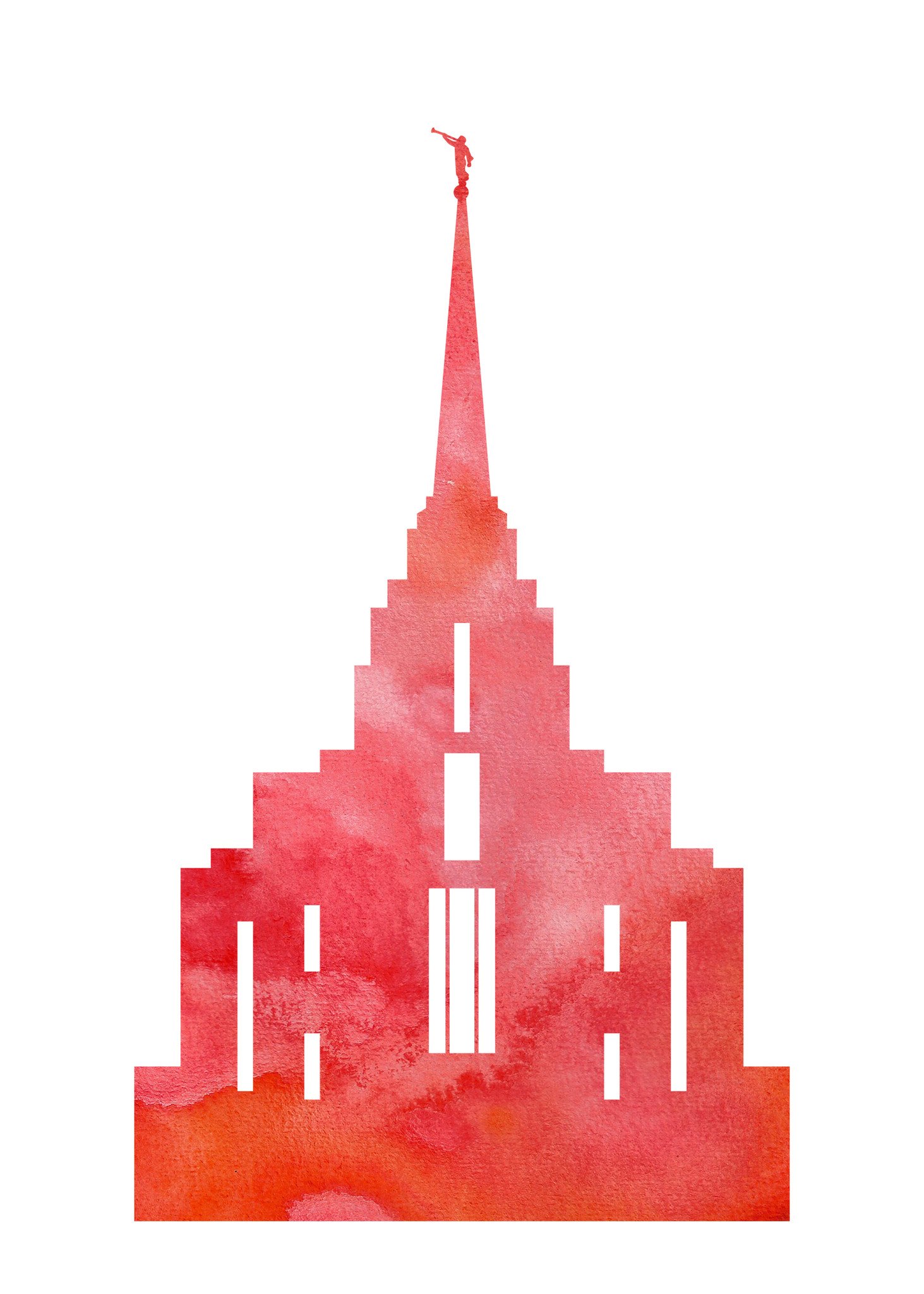 1463x2048 Watercolor Temple Prints, Custom Temple Prints, Lds Temple Prints - Salt Lake Temple Watercolor