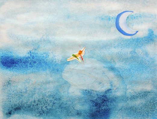 521x395 Watercolor Painting With Salt Illustration Friday - Salt Watercolor Texture Effects